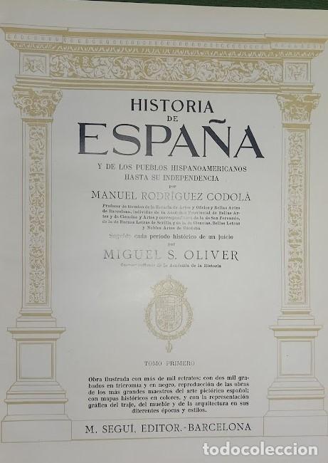 Libros de segunda mano: HISTORIA DE ESPA&Ntilde;A-3 VOLS-MANUEL RODRIGUEZ CODOL&Aacute; - Foto 2