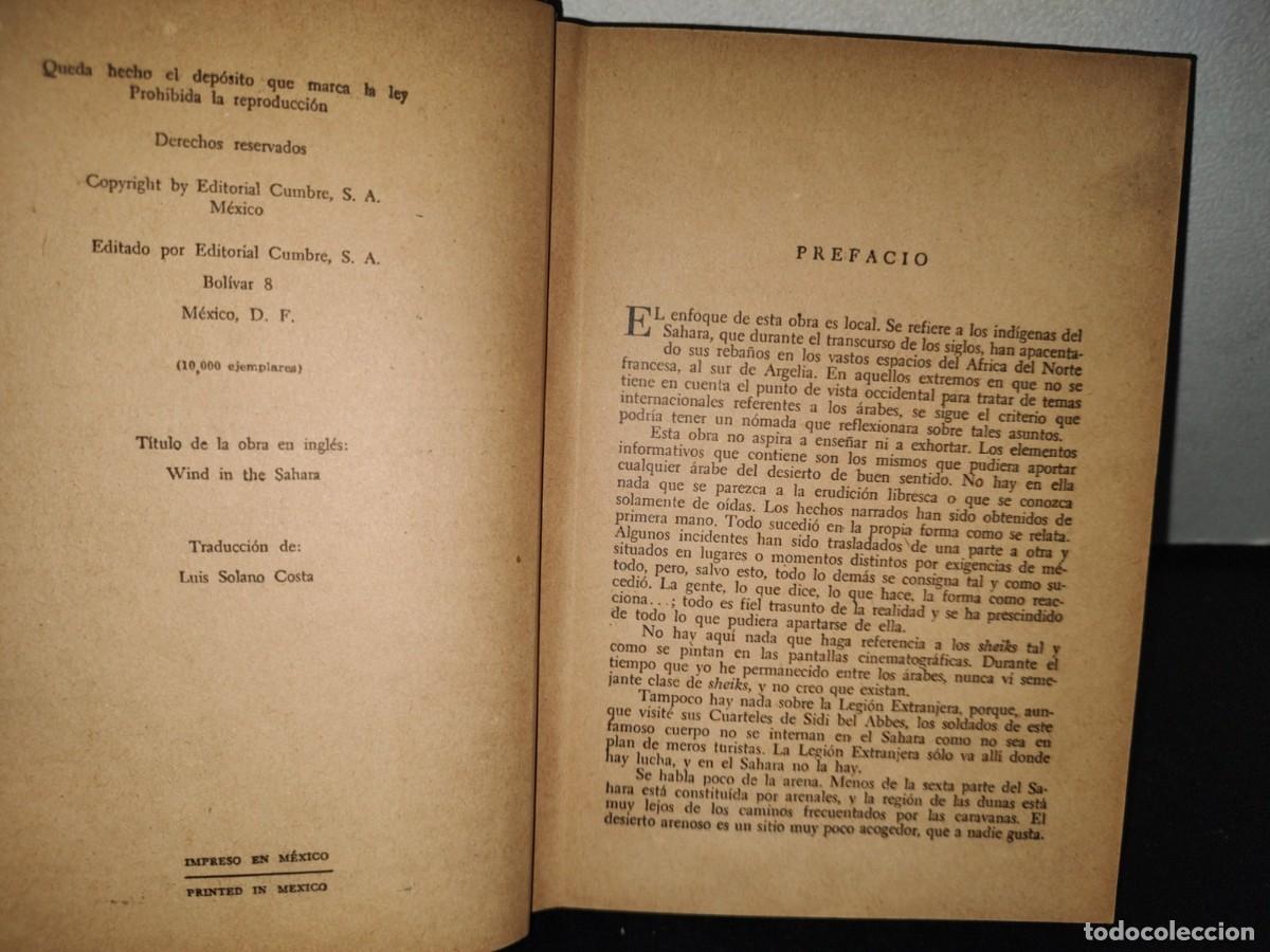 Libros de segunda mano: 61- VIENTO EN EL SAHARA - R. V. C. BODLEY - 1952 - Foto 4