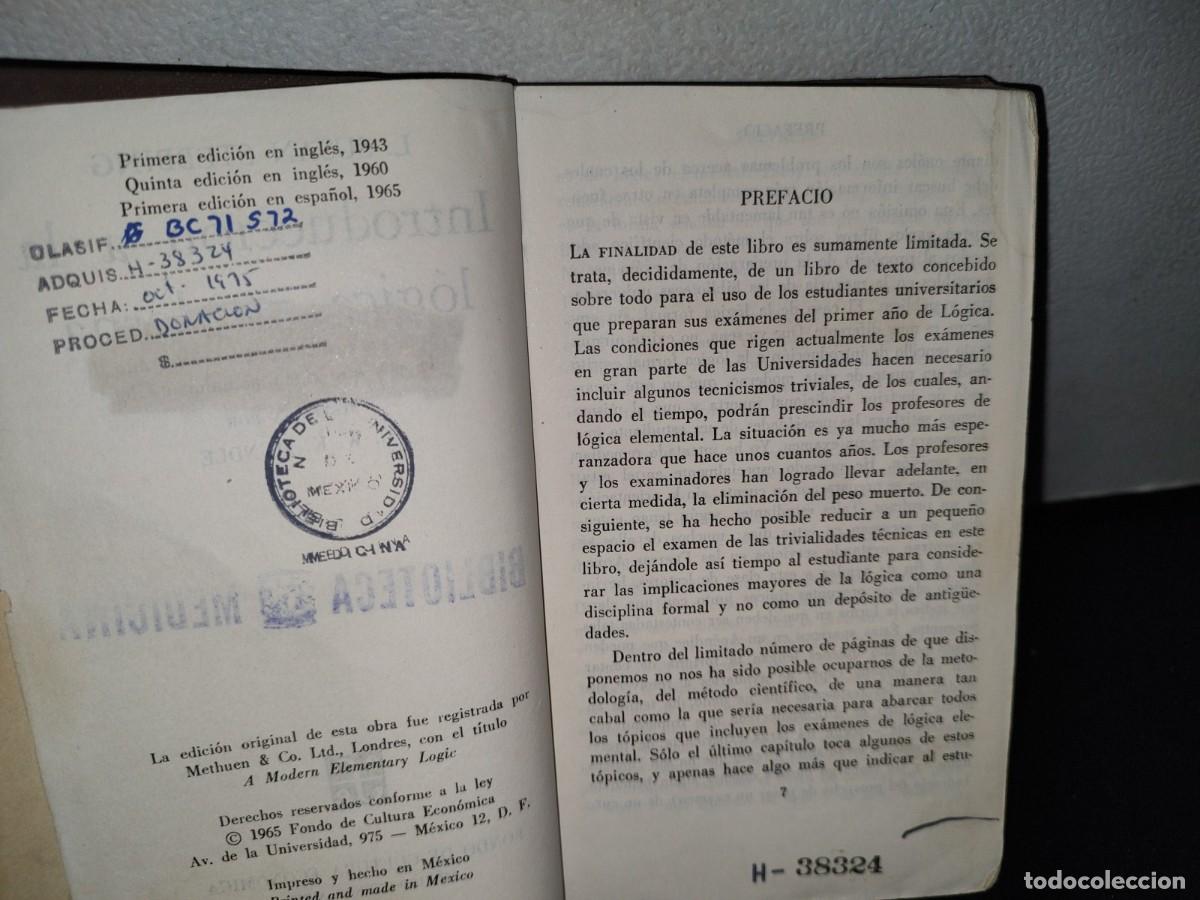 Libros de segunda mano: 61- INTRODUCCI&Oacute;N A LA L&Oacute;GICA MODERNA L. SUSAN STEBBING - Foto 5