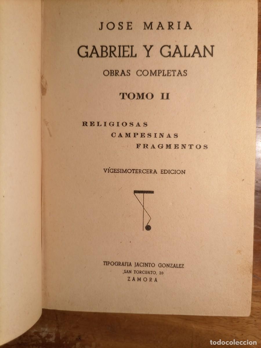 Libros de segunda mano: Gabriel y Gal&aacute;n obras completas I y II - Foto 15