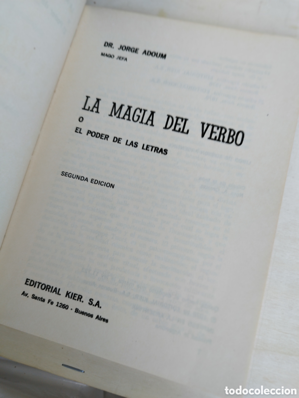 Libros de segunda mano: La Magia del Verbo - El Poder de las Letras - Jorge Adoum - Mago Jefa - - Foto 3