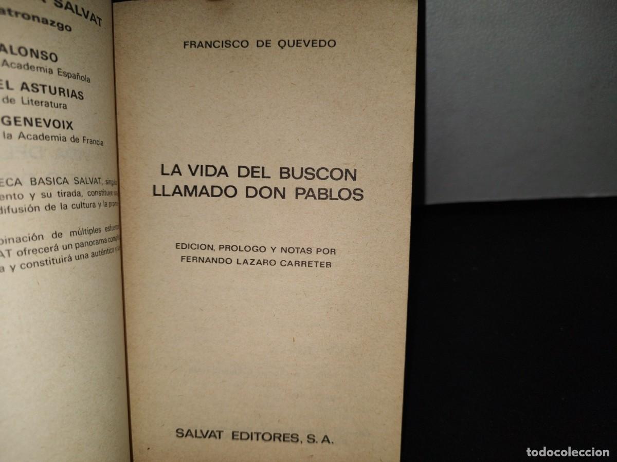 Libros de segunda mano: 61- LA VIDA DEL BUSC&Oacute;N LLAMADO DON PABLOS - FRANCISCO DE QUEVEDO - Foto 4