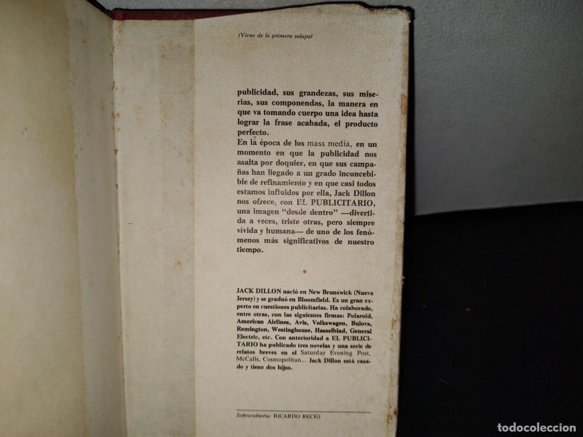 Libros de segunda mano: 61- EL PUBLICITARIO - JACK DILLON - PRIMERA EDICI&Oacute;N 1974 - Foto 4