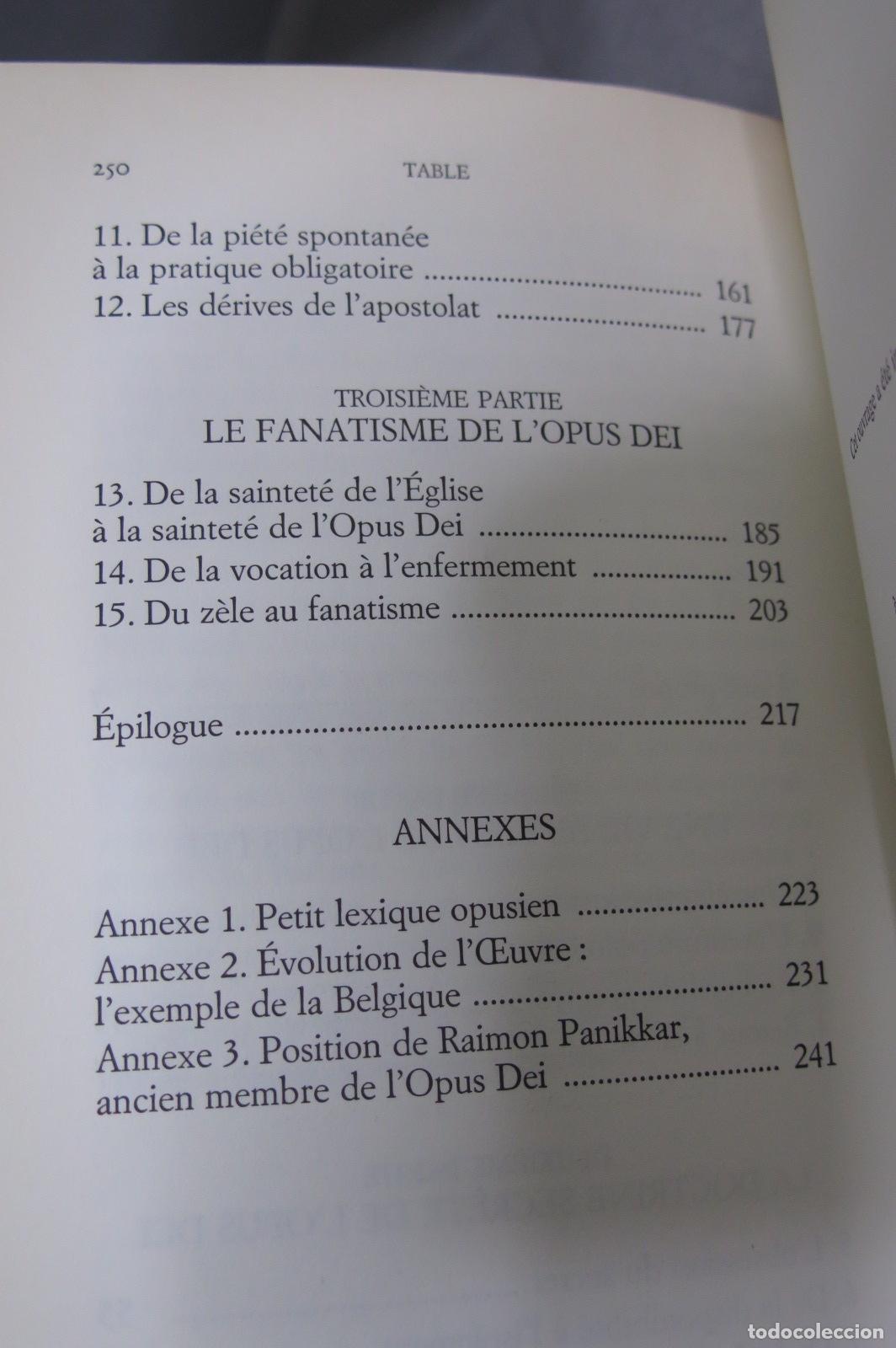 Libros de segunda mano: La Face cach&eacute;e de l&acute;Opus Dei. Bruno Devos. DEDICADO POR AUTOR - Foto 4