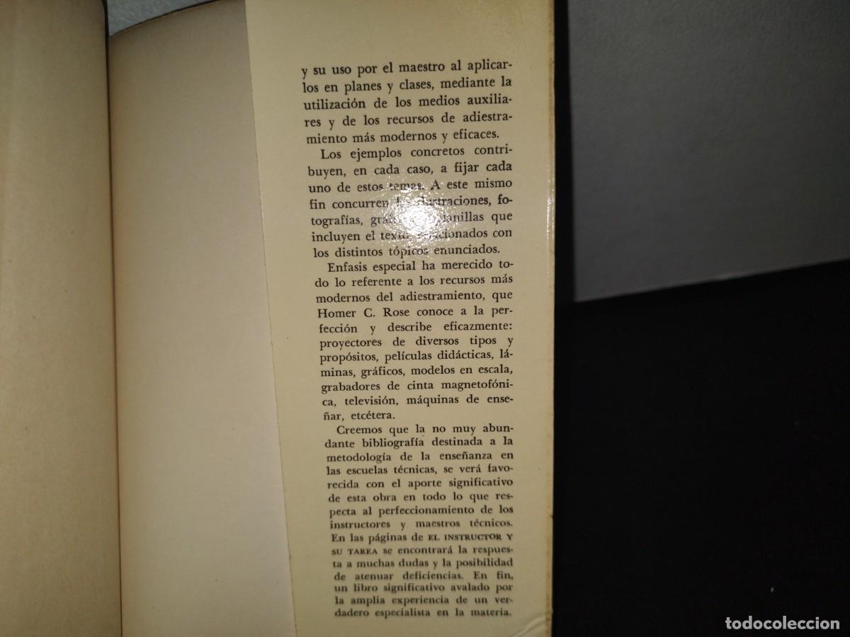 Libros de segunda mano: 62- EL INSTRUCTOR Y SU TAREA. NORMAS B&Aacute;SICAS PARA EL ADIESTRAMIENTO T&Eacute;CNICO - HOMER C. ROSE - 1966 - Foto 4