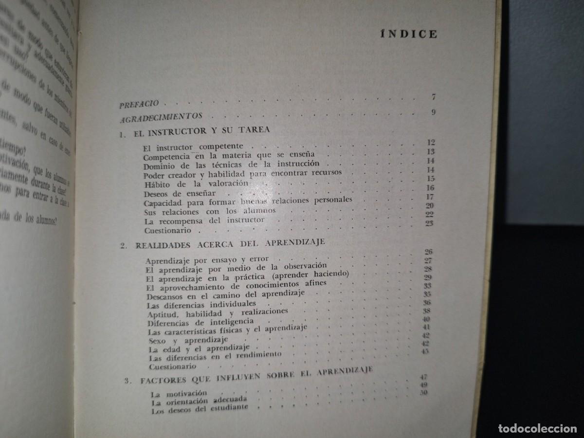 Libros de segunda mano: 62- EL INSTRUCTOR Y SU TAREA. NORMAS B&Aacute;SICAS PARA EL ADIESTRAMIENTO T&Eacute;CNICO - HOMER C. ROSE - 1966 - Foto 6
