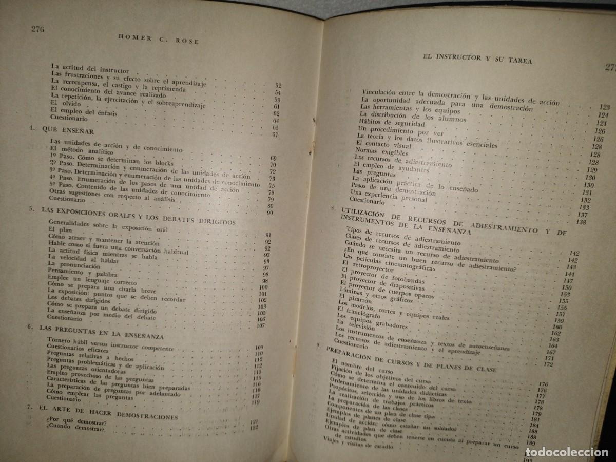 Libros de segunda mano: 62- EL INSTRUCTOR Y SU TAREA. NORMAS B&Aacute;SICAS PARA EL ADIESTRAMIENTO T&Eacute;CNICO - HOMER C. ROSE - 1966 - Foto 7
