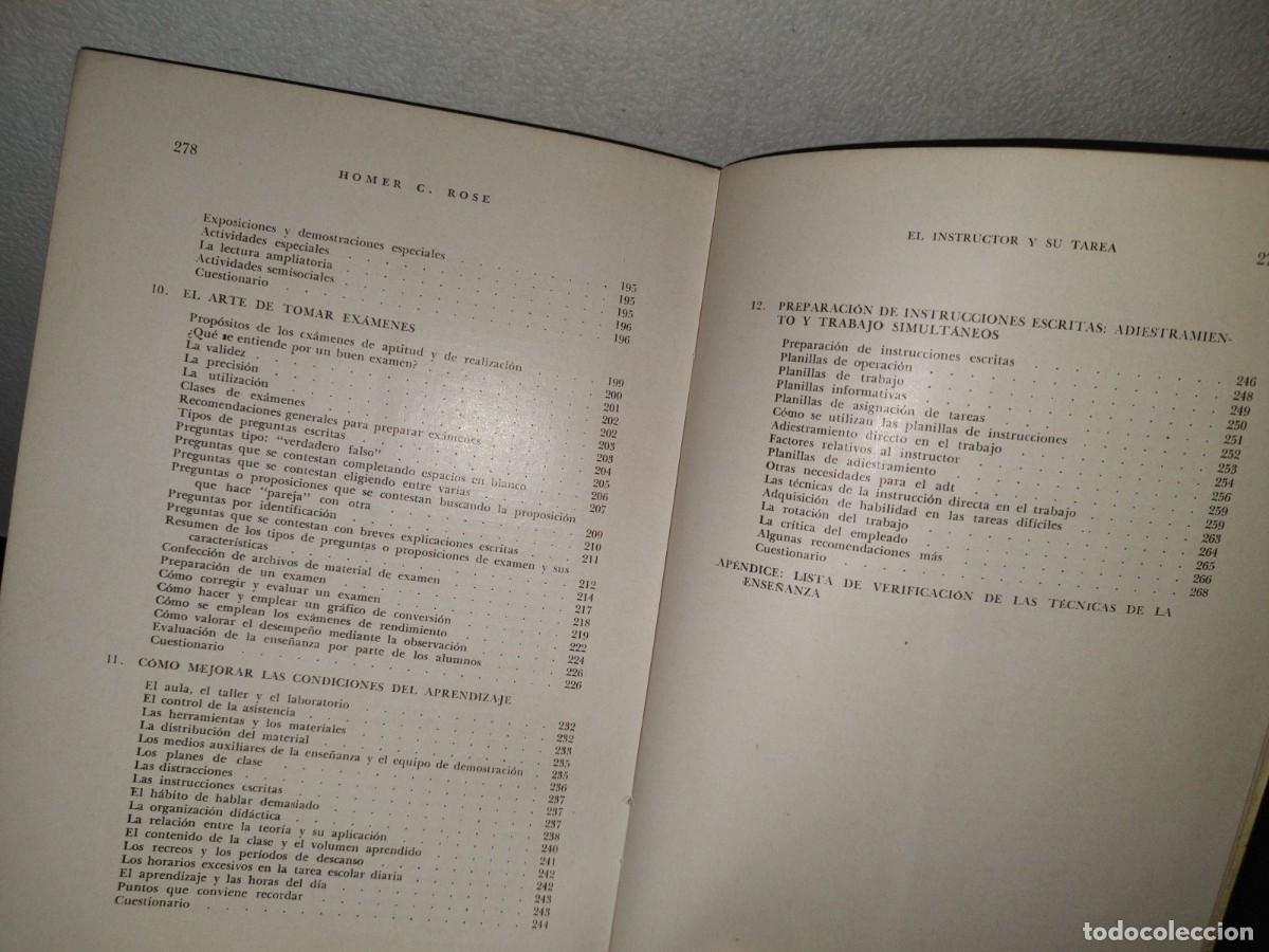 Libros de segunda mano: 62- EL INSTRUCTOR Y SU TAREA. NORMAS B&Aacute;SICAS PARA EL ADIESTRAMIENTO T&Eacute;CNICO - HOMER C. ROSE - 1966 - Foto 8