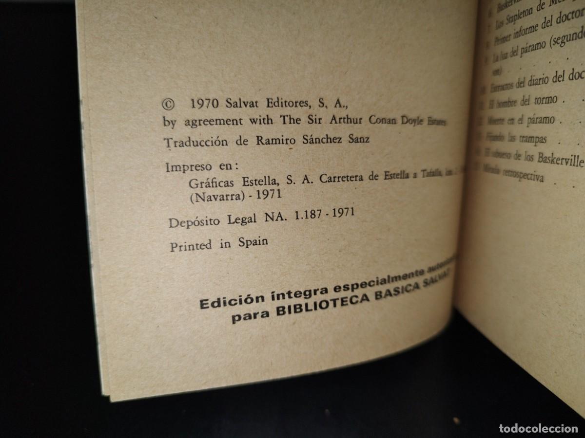 Libros de segunda mano: 62- EL PERRO DE LOS BASKERVILLE - SIR ARTHUR CONAN DOYLE - 1971 - Foto 3