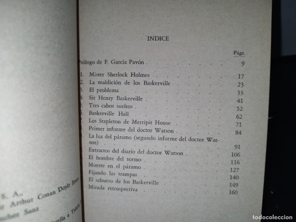 Libros de segunda mano: 62- EL PERRO DE LOS BASKERVILLE - SIR ARTHUR CONAN DOYLE - 1971 - Foto 4