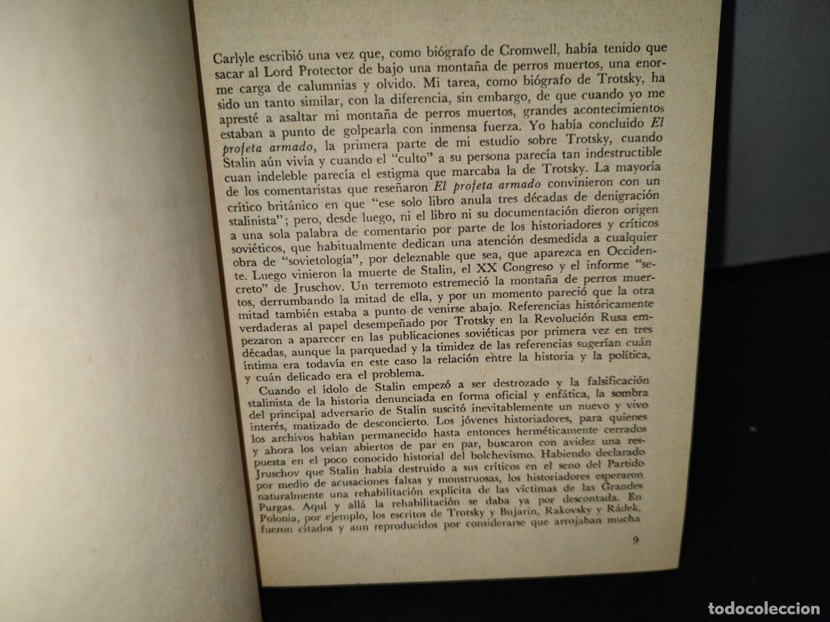 Libros de segunda mano: 62- TROTSKY. EL PROFETA DESARMADO - ISAAC DEUTSCHER - 1976 - Foto 6