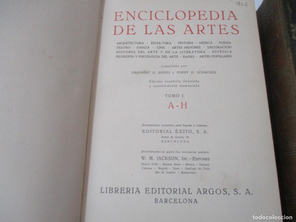 Libros de segunda mano: ENCICLOPEDIA DE LAS ARTES ( 2 tomos ) W17092 - Foto 3