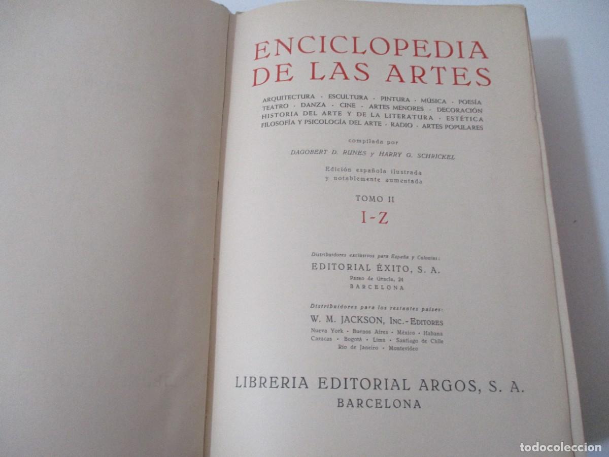 Libros de segunda mano: ENCICLOPEDIA DE LAS ARTES ( 2 tomos ) W17092 - Foto 8