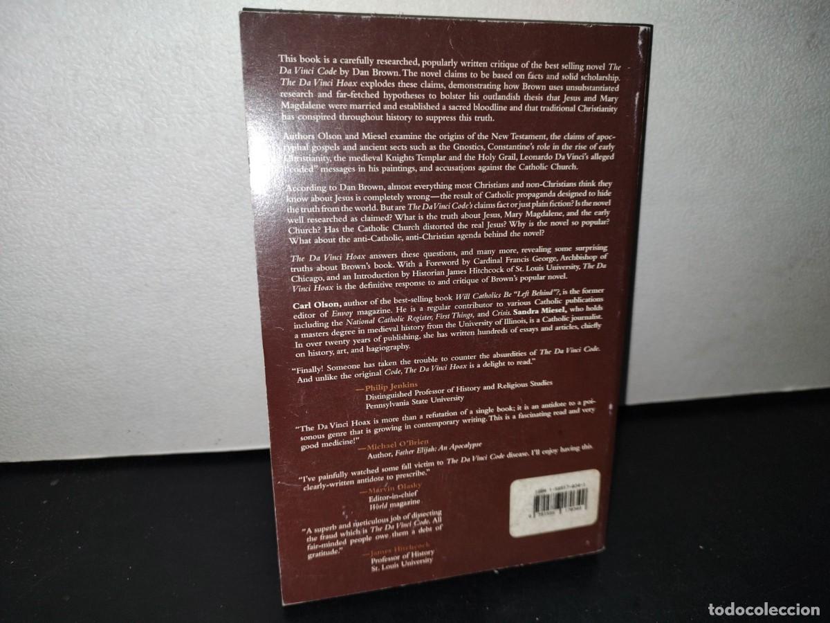 Libros de segunda mano: 62- THE DA VINCI HOAX. EXPOSING THE ERRORS IN THE DA VINCI CODE - CARL E. OLSON, SANDRA MIESEL - Foto 3