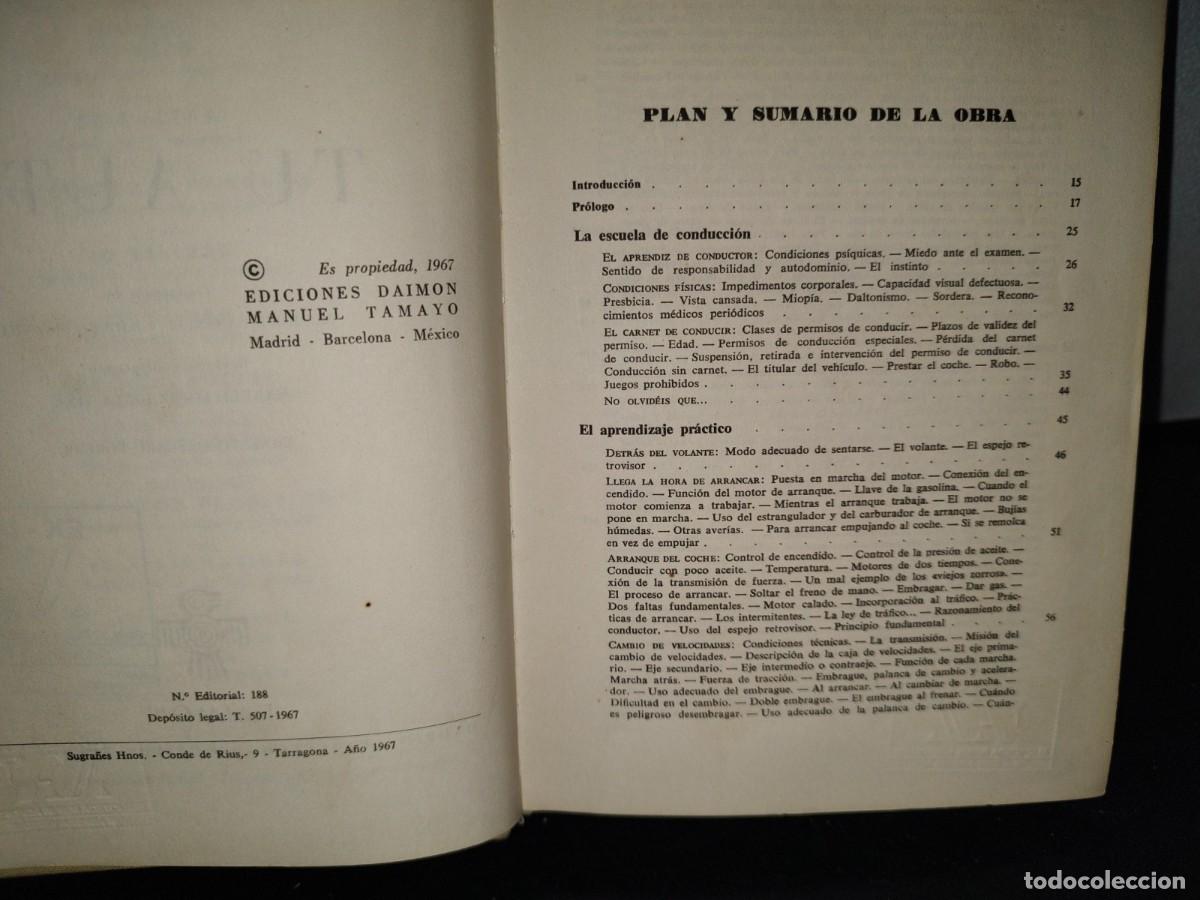 Libros de segunda mano: 62- TU AUTO - H. DILLENBURGER - EDICIONES DAIMON - 1967 - Foto 4