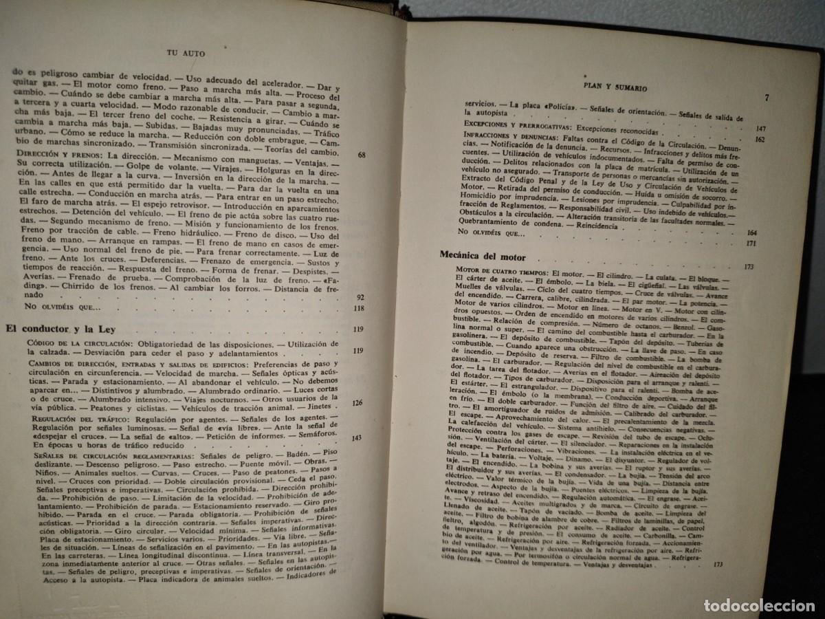 Libros de segunda mano: 62- TU AUTO - H. DILLENBURGER - EDICIONES DAIMON - 1967 - Foto 5