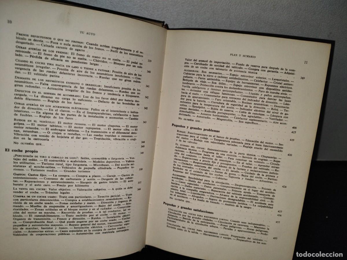 Libros de segunda mano: 62- TU AUTO - H. DILLENBURGER - EDICIONES DAIMON - 1967 - Foto 7
