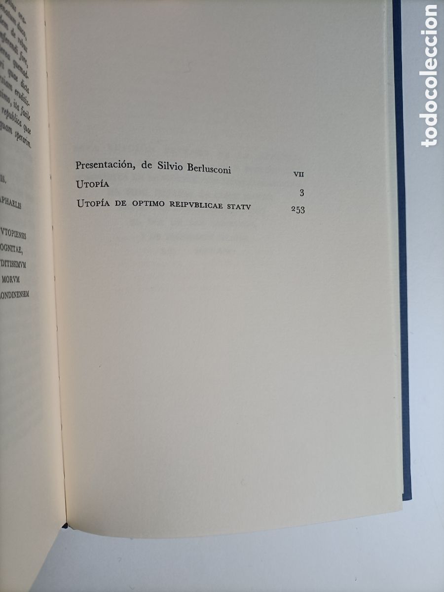 Libros de segunda mano: Utop&iacute;a.De &oacute;ptimo Reipublicas Statu Thomas More . Silvi&oacute; Berlusconi editore . - Foto 9