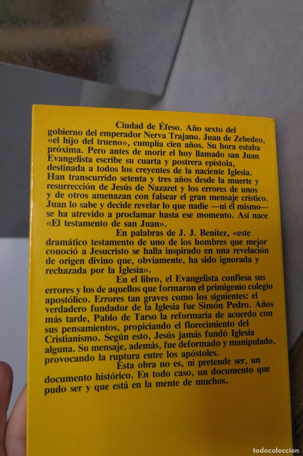 Libros de segunda mano: EL TESTAMENTO DE SAN JUAN. Benitez - Foto 3