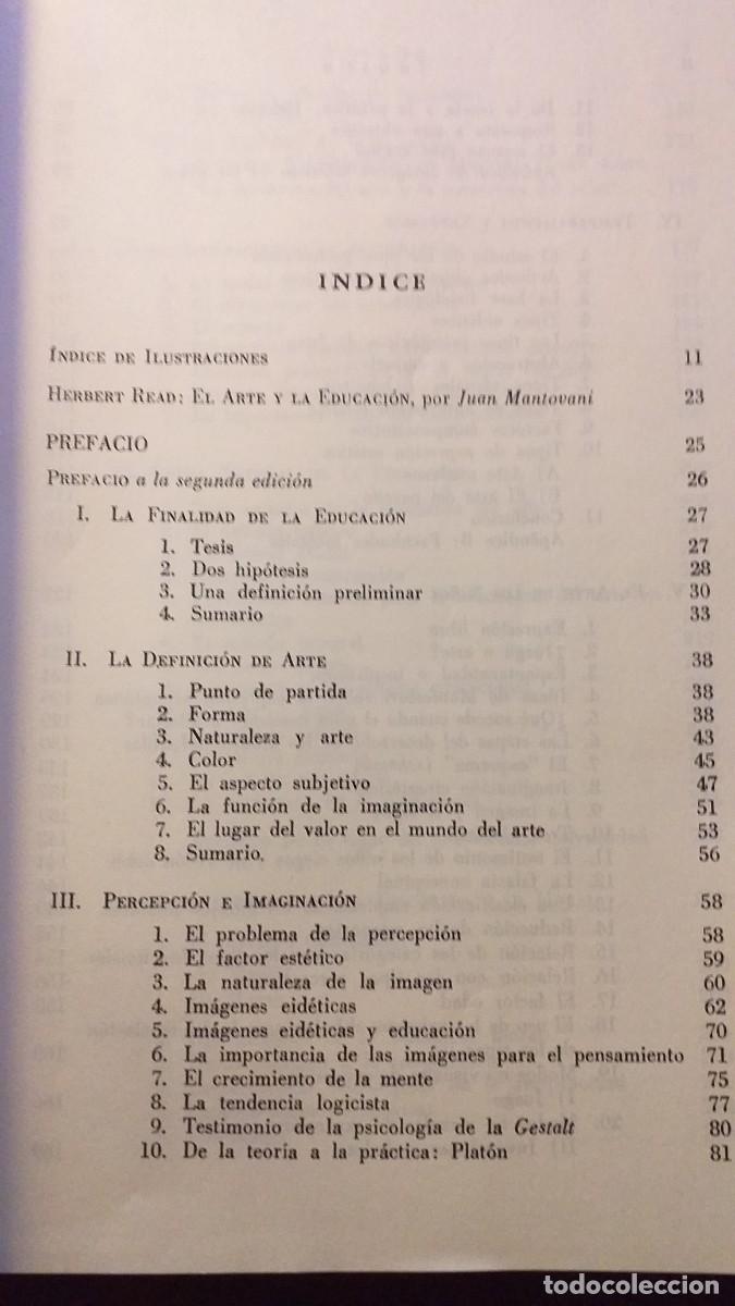 Libros de segunda mano: HERBERT READ: EDUCACION POR EL ARTE - Foto 3