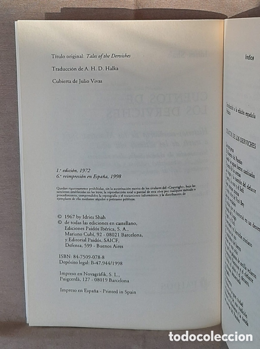 Libros de segunda mano: Cuentos de los Derviches. Idries Shah. - Foto 3