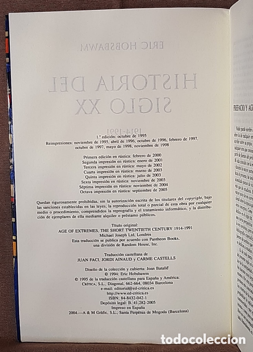 Libros de segunda mano: Historias del Siglo XX. Eric Hobsbawm. - Foto 4