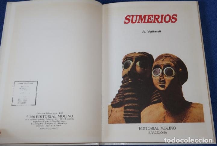 Libros de segunda mano: Sumerios - Pueblos del pasado 16 - Editorial Molino (1986) - Foto 2