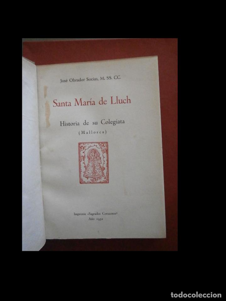 Second hand books: Santa Mar&iacute;a de Lluch. Historia de su Colegiata (Mallorca). Jos&eacute; Obrador Soc&iacute;as