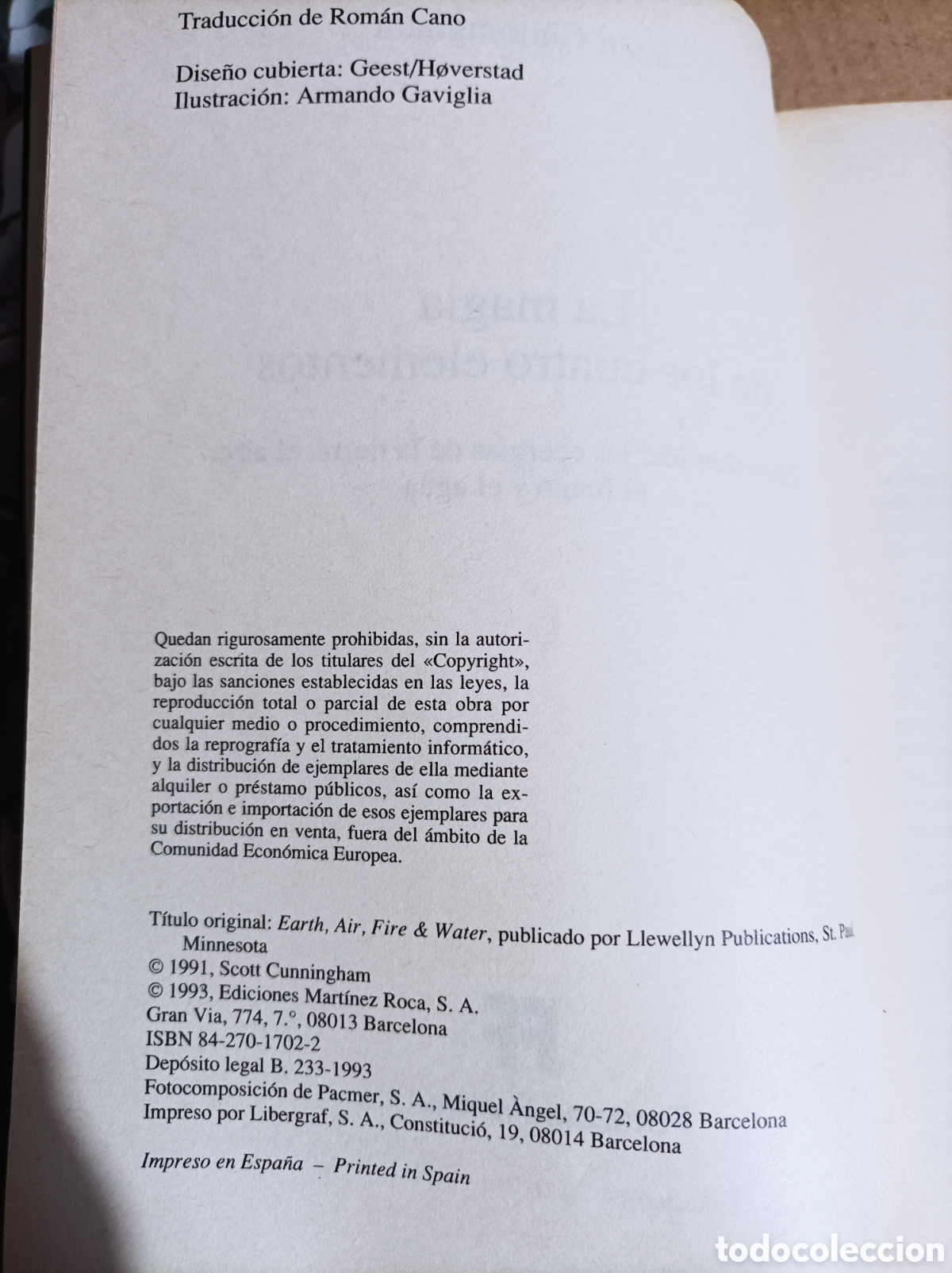 Libros de segunda mano: La magia de los cuatro elementos Scott cunningham-editorial Mart&iacute;nez Roca - Foto 4