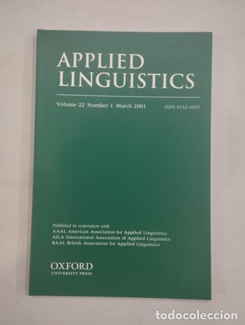 Libros de segunda mano: V. A. - Applied Linguistics Volume 22 Number 1 - Foto 1