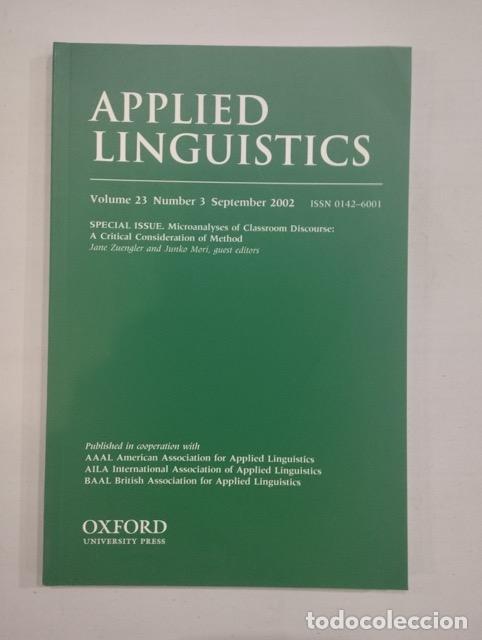 Libros de segunda mano: V. A. - Applied Linguistics Volume 23 Number 3 - Foto 1