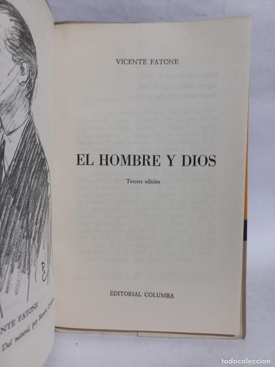 Libros de segunda mano: Vicente Fatone - El Hombre y Dios - 1963 - Foto 3
