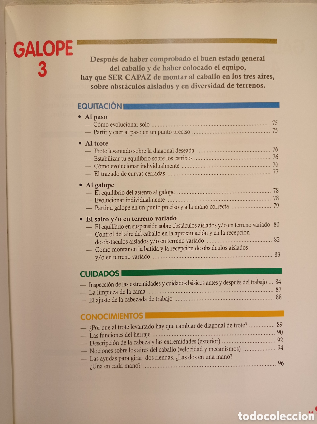 Libros de segunda mano: CURSO DE EQUITACI&Oacute;N GALOPES NIVELES 1 AL 4. - Foto 4