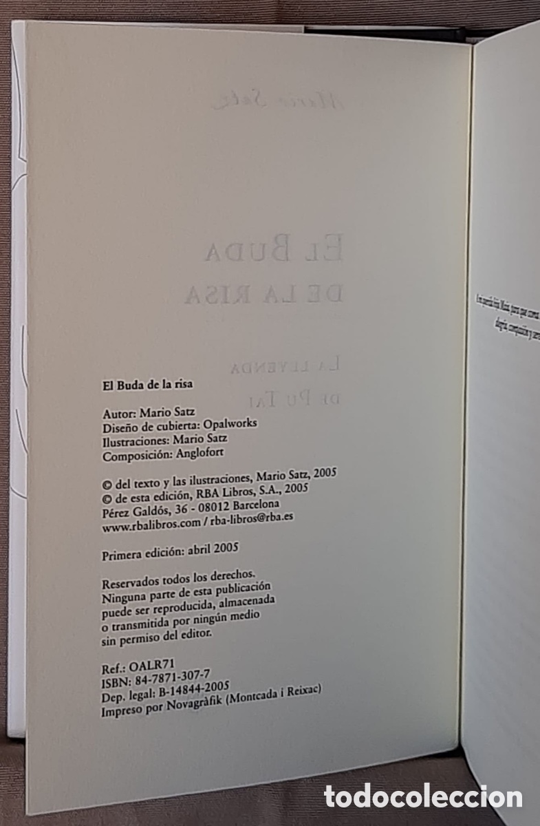 Libros de segunda mano: El Buda de la risa. Mario Satz. ENVIO INCLUIDO - Foto 4