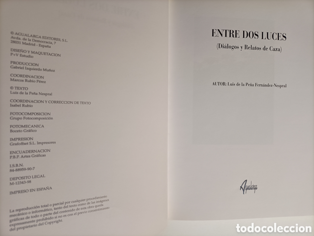Libros de segunda mano: Entre dos luces. Di&aacute;logos y relatos de caza Luis de la Pe&ntilde;a - Foto 7