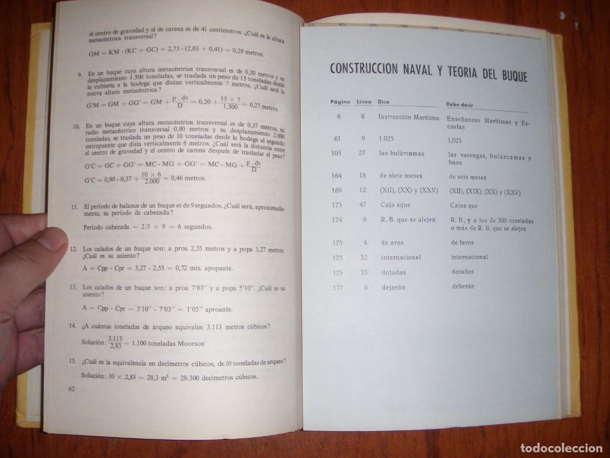 Libros de segunda mano: CONSTRUCCION NAVAL Y TEOR&Iacute;A DEL BUQUE - Foto 6