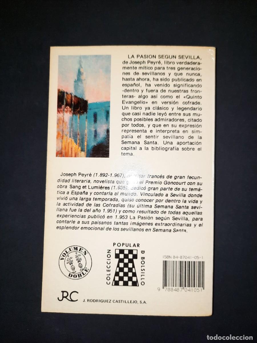 Libros de segunda mano: E2B1 LA PASION SEGUN SEVILLA JOSEPH PEYRE - Foto 2