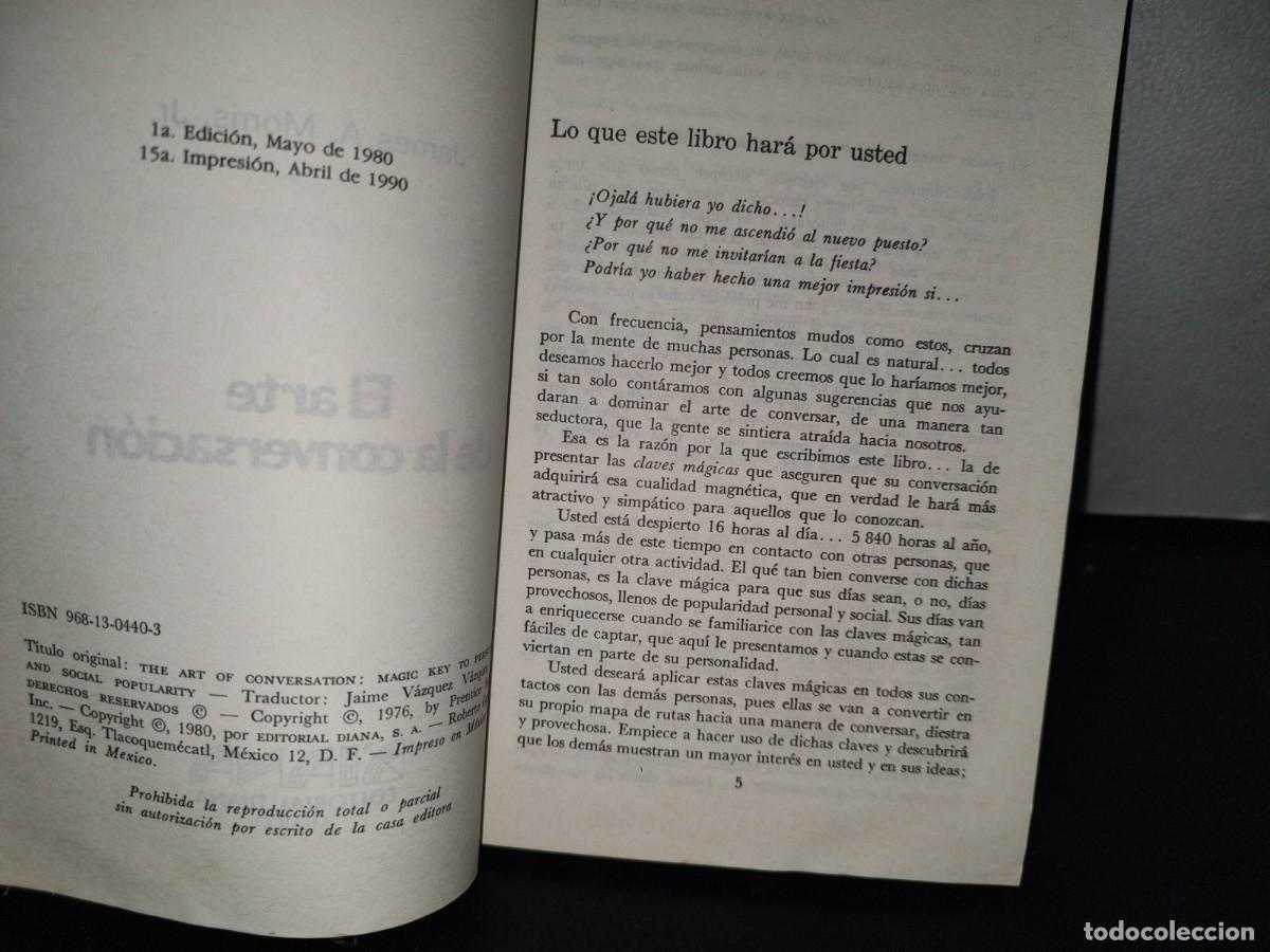 Libros de segunda mano: 64- EL ARTE DE LA CONVERSACI&Oacute;N - JAMES A. MORRIS, JR. - Foto 5