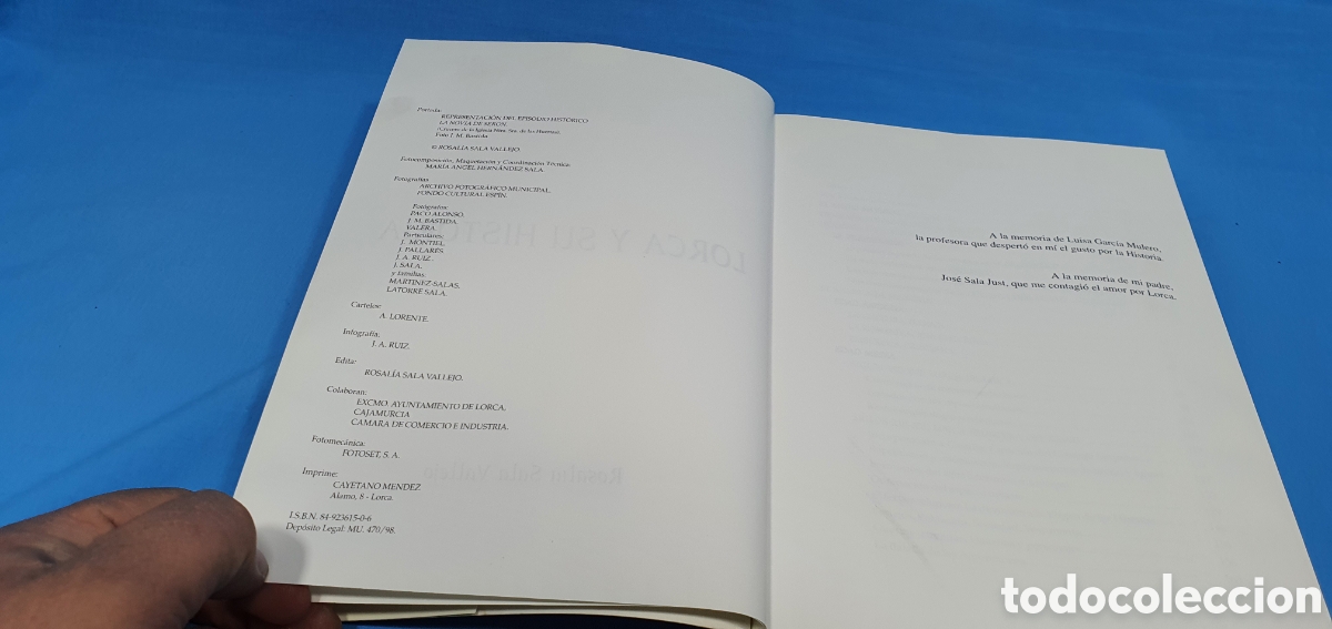 Libros de segunda mano: LORCA Y SU HISTORIA, ROSALIA SALA VALLEJO - Foto 3