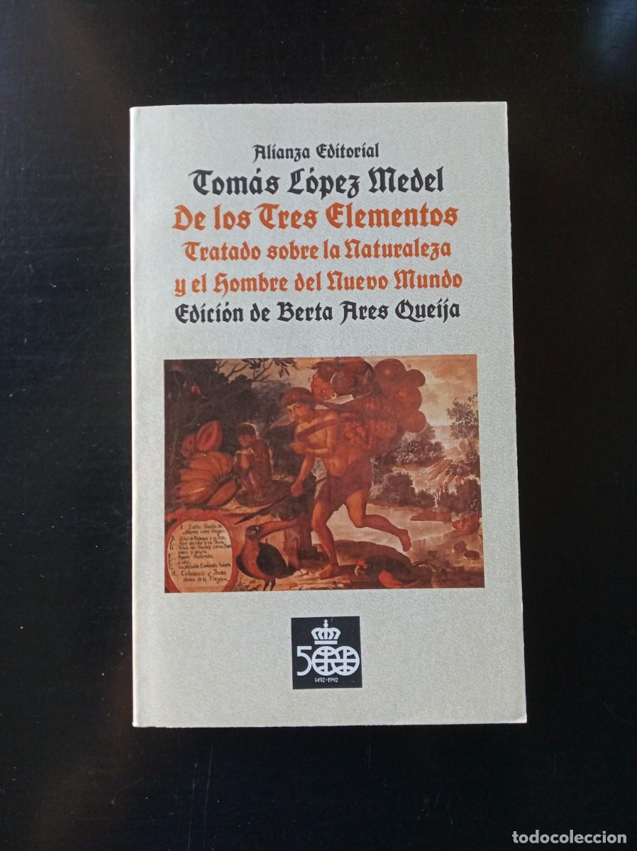 Libros de segunda mano: De los tres elementos, de Tom&aacute;s L&oacute;pez Medel - Foto 1