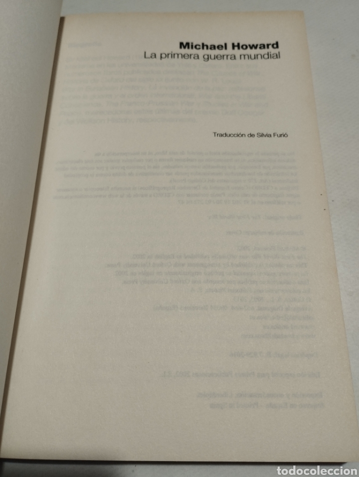 Libros de segunda mano: LA PRIMERA GUERRA MUNDIAL (MICHAEL HOWARD) - Foto 3