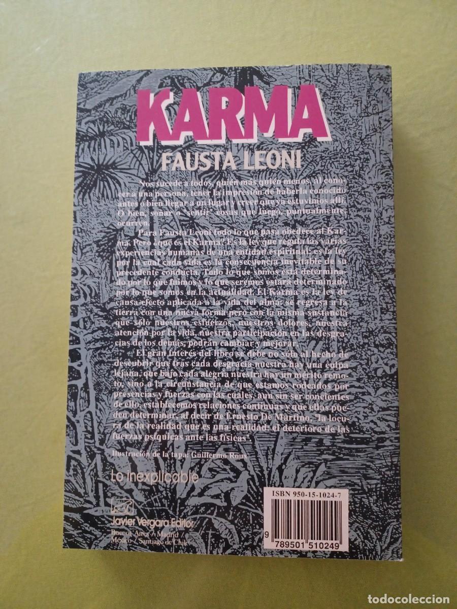 Libros de segunda mano: KARMA, HISTORIA DE UNA REENCARNACI&Oacute;N - FAUSTA LEONI - Foto 2