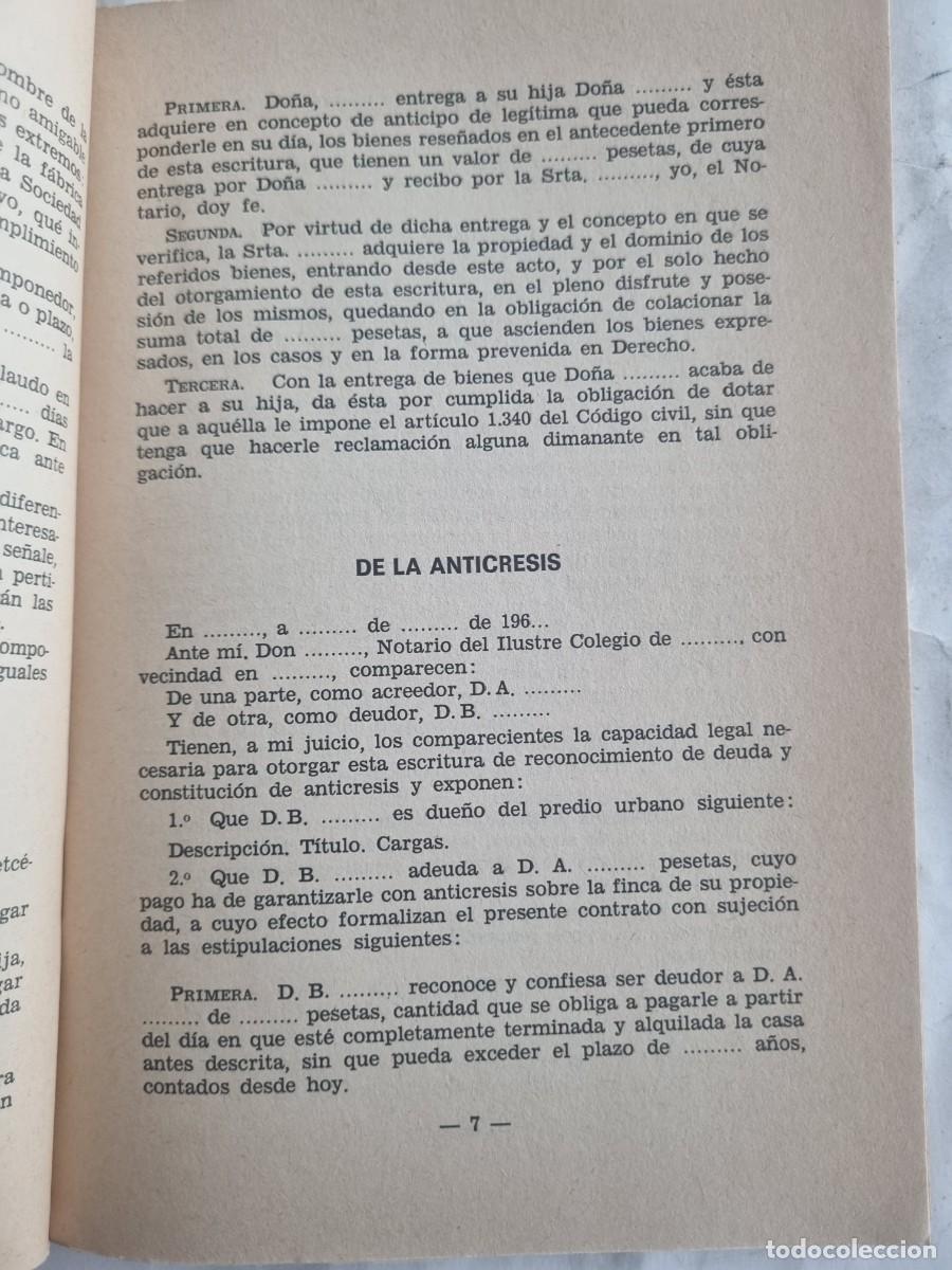 Libros de segunda mano: CONTRATOS. FORMULARIOS. FRANCISCO LOPERA. 8&deg; ED. MADRID,1969. - Foto 5