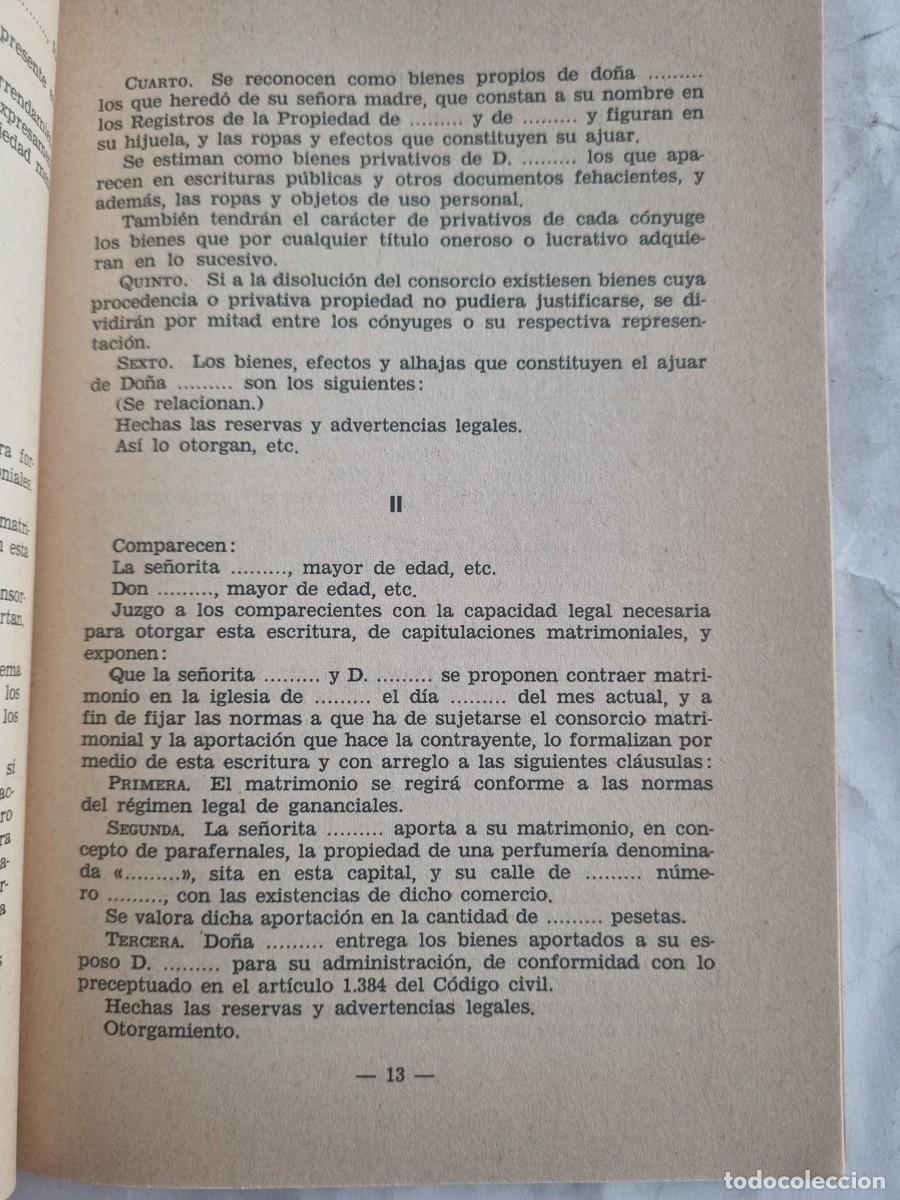 Libros de segunda mano: CONTRATOS. FORMULARIOS. FRANCISCO LOPERA. 8&deg; ED. MADRID,1969. - Foto 6