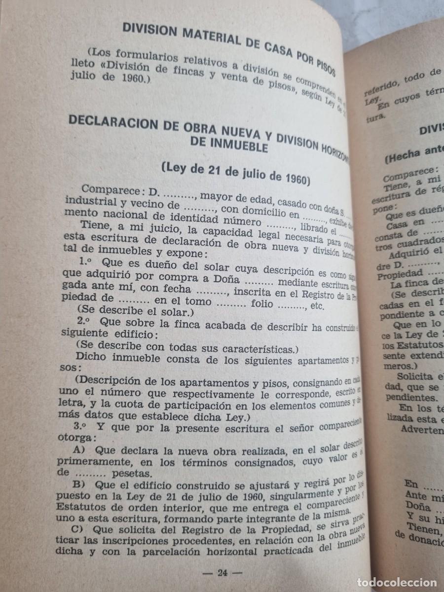Libros de segunda mano: CONTRATOS. FORMULARIOS. FRANCISCO LOPERA. 8&deg; ED. MADRID,1969. - Foto 8
