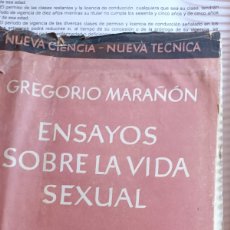 Libros de segunda mano: AÑO 1951 ENSAYOS SOBRE LA VIDA SEXUAL