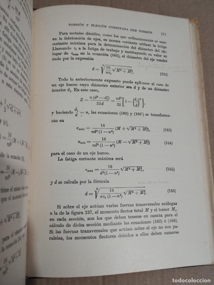 Libros de segunda mano: RESISTENCIA DE MATERIALES. PRIMERA PARTE. TEOR&Iacute;A ELEMENTAL Y PROBLEMAS (S. TIMOSHENKO) - Foto 8