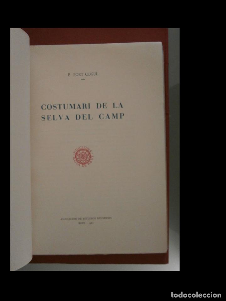 Libros de segunda mano: Costumari de la Selva del Camp. E. Fort Cogul - Foto 1