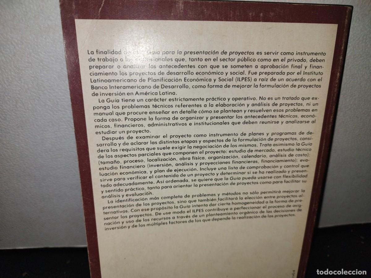 Libros de segunda mano: 65- GU&Iacute;A PARA LA PRESENTACI&Oacute;N DE PROYECTOS - ILPES - Foto 3