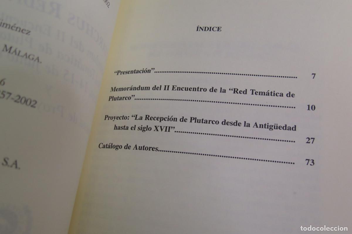 Libros de segunda mano: Plutarchus Redivivus. Memor&aacute;ndum del II Encuentro de la Red Tem&aacute;tica de Plutarco - Foto 2